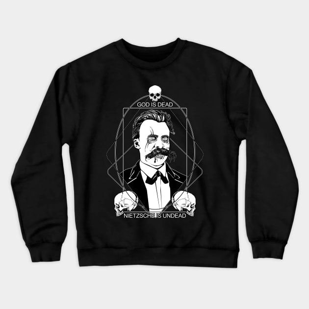 GOD IS DEAD. NIETZSCHE IS UNDEAD. Crewneck Sweatshirt by Von Kowen